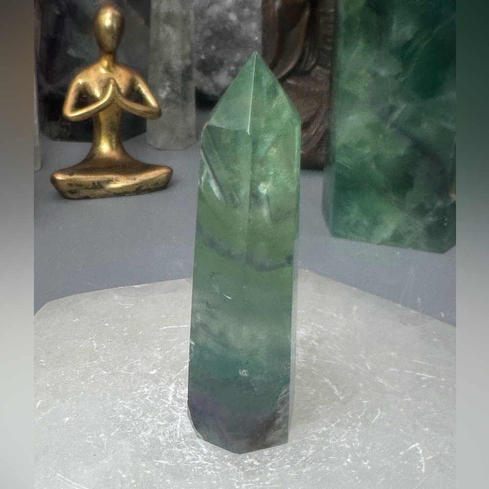 Candy-Colored Fluorite Mini Towers 💚💙💜 | Green Blue Purple Fluorite Crystal FLM